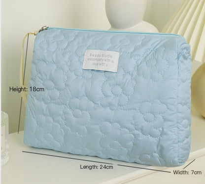 Portable Large Capacity Floral Makeup Bag for Women