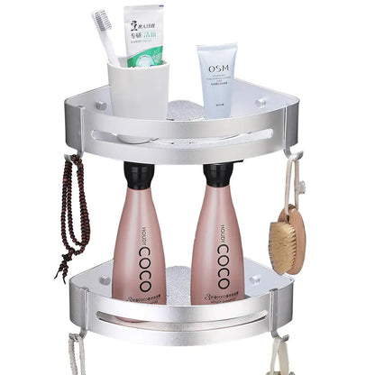 Hole-Free Bathroom Storage Rack