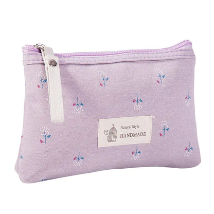 Portable Canvas Waterproof Cosmetic Bag for Women