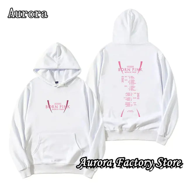 Black Pink Printed Hoodie for Men and Women - Casual Wear